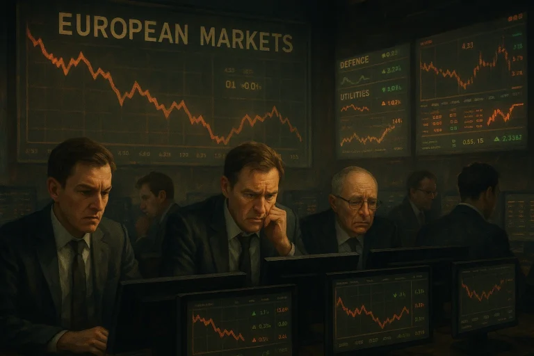 Europe markets open lower as FTSE 100 slips amid weak data, Powell’s remarks