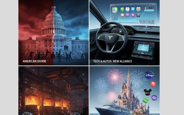 Evening digest: US gridlock deepens, Tesla CarPlay plans, Disney’s mixed Q4